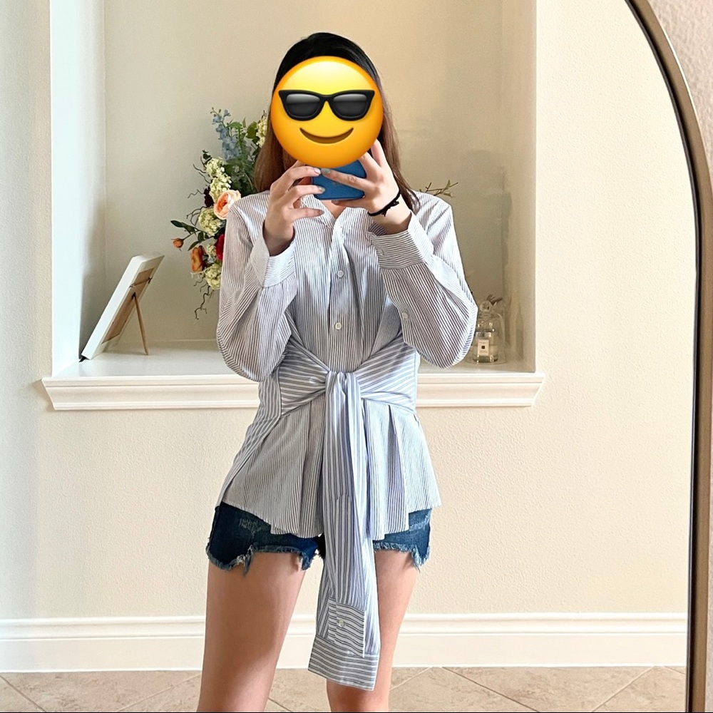 Alexander Wang Inspired Waist Tie Shirt